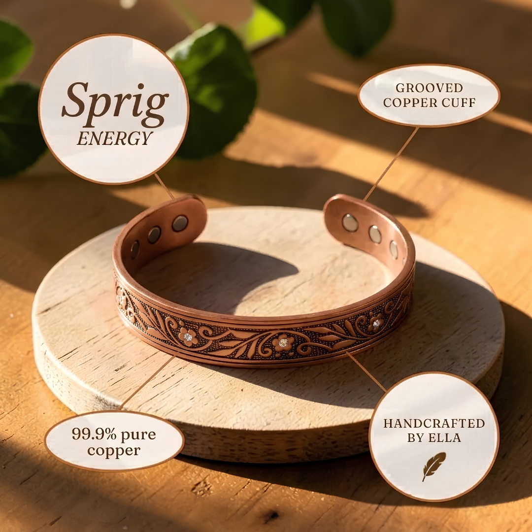 Mary's Sprig Copper Bracelet
