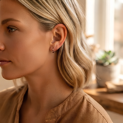 Mary's Swirl Small Copper Earrings